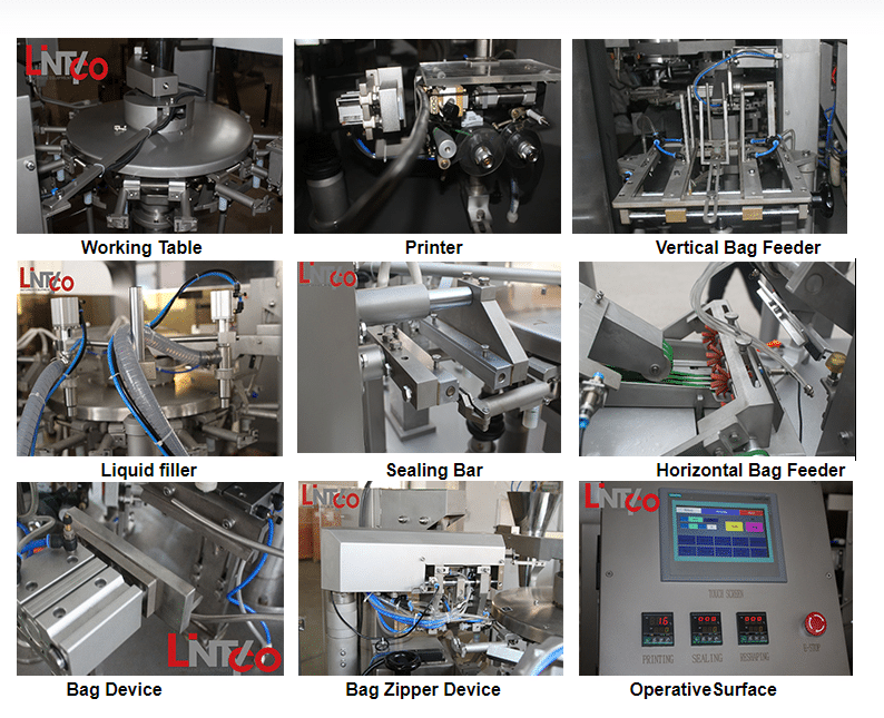 detail of special product packing machine