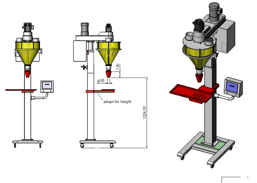 Schneckenpulverfüller